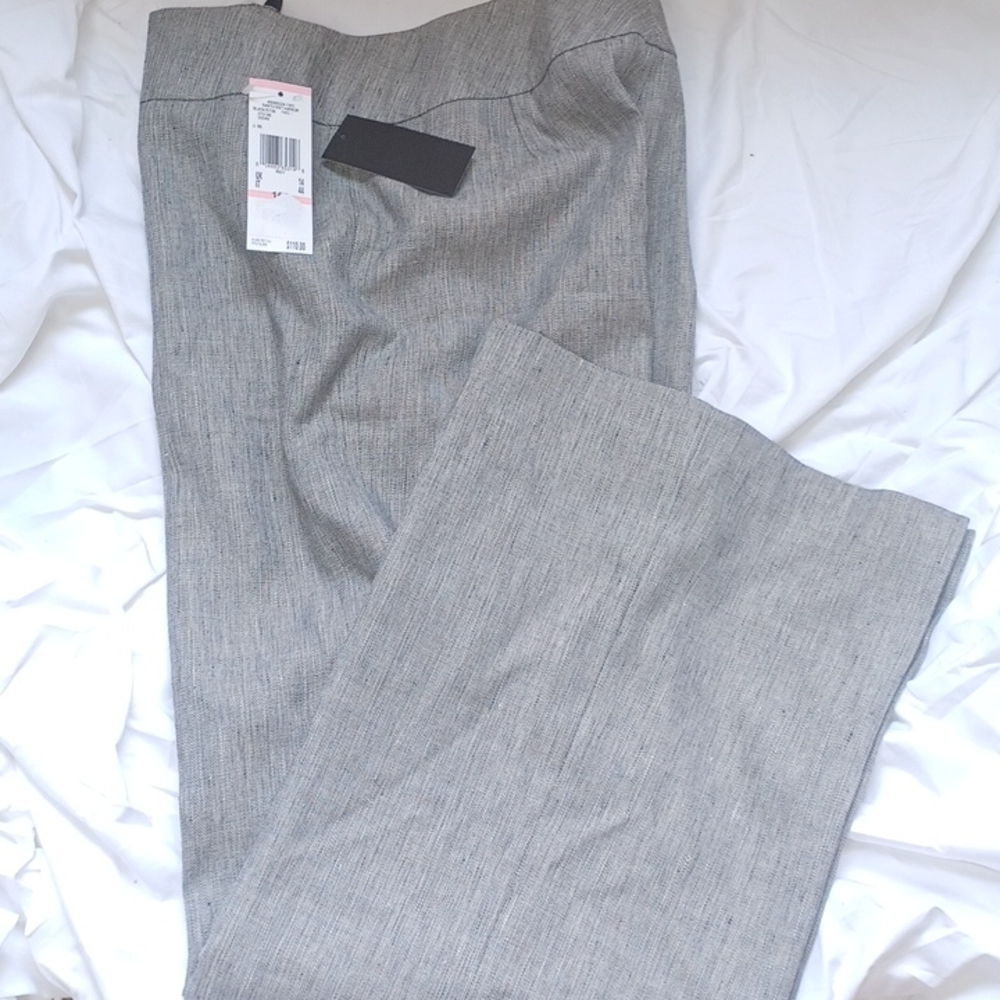 Kasper petite wide leg‎ linen blend pants 10 P